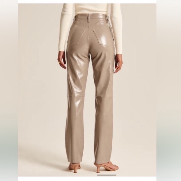 Abercrombie 90s Relaxed Patent Leather Pants - Picture 2 of 4